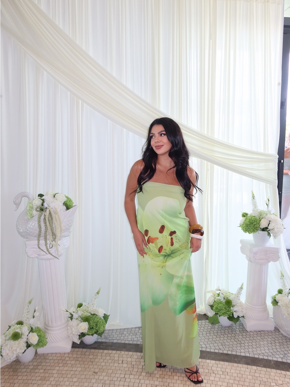 Peppermayo Green floral maxi Dress - Picture 5 of 5
